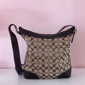 Coach Satchel Bag, canvas with zipper